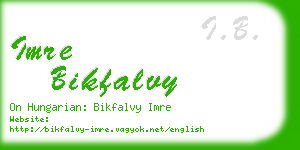 imre bikfalvy business card